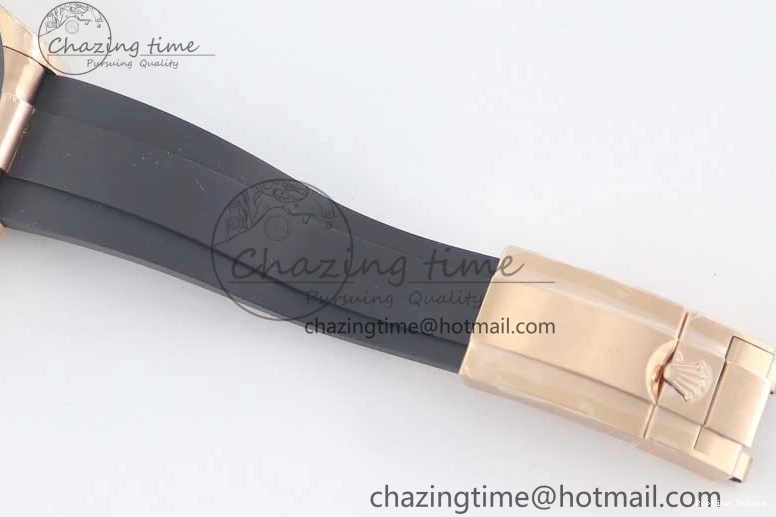 0202 WrinkleFree Daytona 116515 RG TWF 1:1 Best Edition 904L Steel RG Black Dial on Oysterflex Strap A 2417